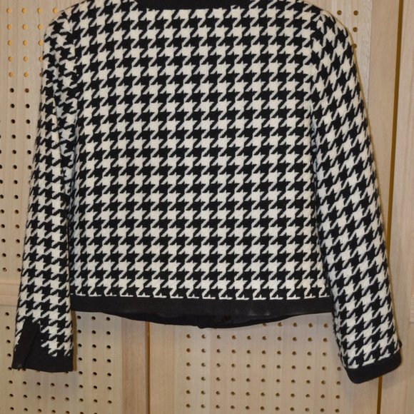 ISAAC MIZRAHI BLACK -N- WHITE  HOUNDSTOOTH TWO PIECE SKIRT SET  M/ 6 - Picture 5 of 13